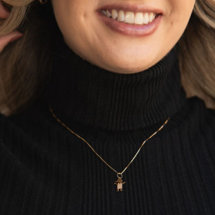 Pingente Menino Ouro 18k com Zircônia