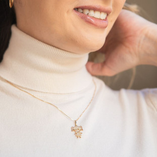 Pingente de Ouro 18k Menina
