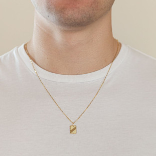 Pingente de Ouro 18k Plaquinha 