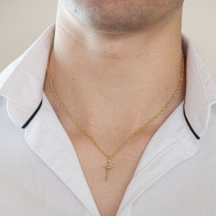 Pingente de Ouro 18k Cruz Pequeno