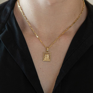 Pingente de Ouro 18k Face de Cristo 