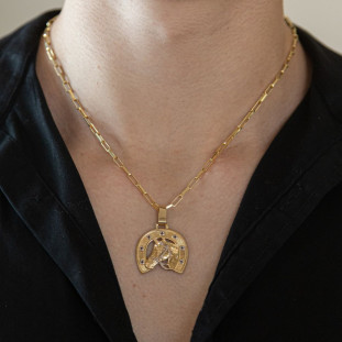 Pingente de Ouro 18k Ferradura