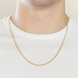 Corrente Masculina de Ouro 18k Grumet