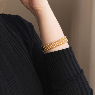 Pulseira Feminina de Ouro 18k Três Portuguesas 