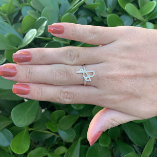 Anel de Ouro 18k Feminino Fé 