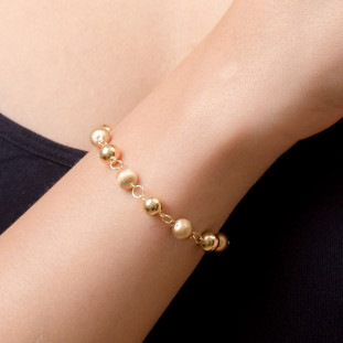 Pulseira de Ouro 18k Portuguesa Balle 5mm