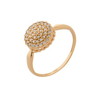 Anel Feminino de Ouro 18k Com Pedras