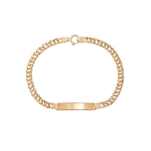 Pulseira de Ouro 18k com Chapa
