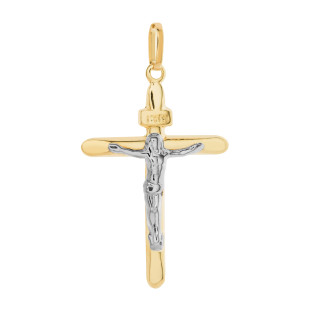 Pingente de Ouro 18k Cruz e Cristo