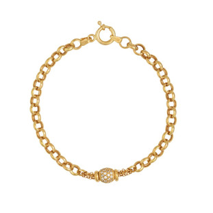 Pulseira Feminina Ouro 18k Portuguesa com Berloque