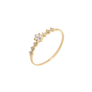 Anel Feminino de Ouro 18k Solitário Reforçado