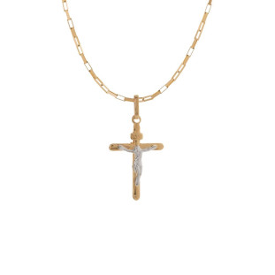 Pingente de Ouro 18k Cruz com Cristo