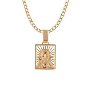 Pingente de Ouro 18k Face de Cristo 