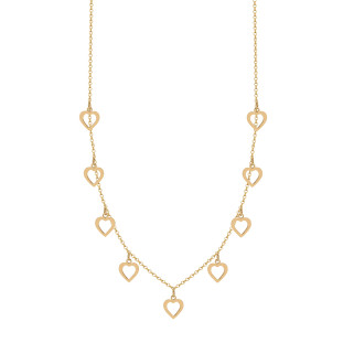 Choker de Ouro 18k Feminina com Coração