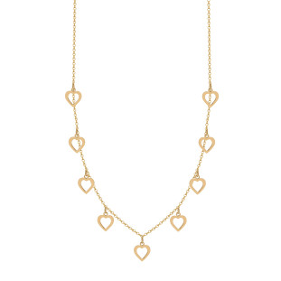 Choker de Ouro 18k Feminina com Coração