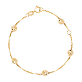 Pulseira de Ouro 18k Infantil Balle