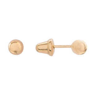 Brinco de Ouro 18k Bolinha 3mm