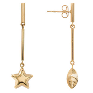 Brinco de Ouro 18k Estrela Stella