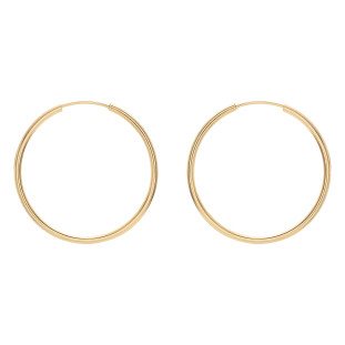 Brinco Argola de Ouro 18k Fio Redondo