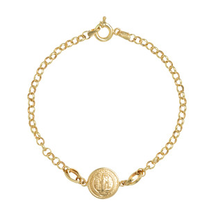 Pulseira Feminina Ouro 18k São Bento Pequeno