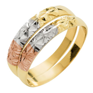 Par de Aparadores de Aliança de Ouro 18k Stella