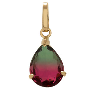 Pingente de Ouro 18k Feminino Furta Cor Vermelho e Verde