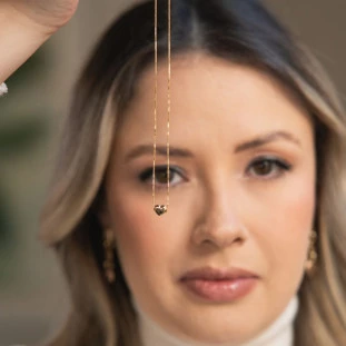 Corrente de Ouro 18k Pingente Coração