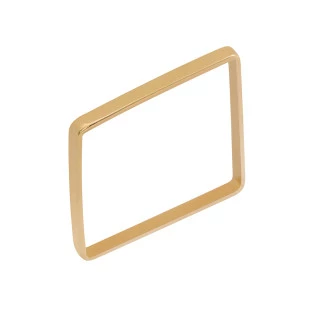 Anel Feminino de Ouro 18k Quadrado