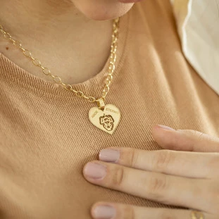 Pingente de Ouro 18k Amor Eterno Menina