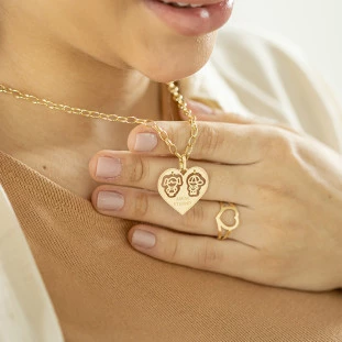 Pingente de Ouro 18k Amor Eterno com Filhos