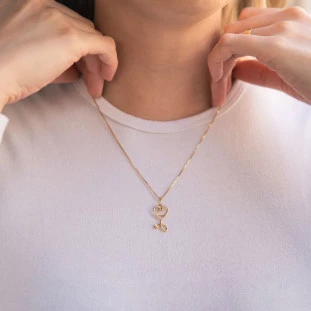 Pingente de Ouro 18k Estetoscópio