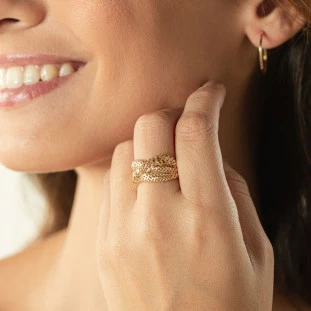 Anel de Ouro 18k Feminino