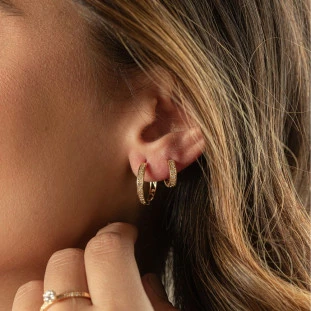 Brinco Feminino de Ouro 18k Argola