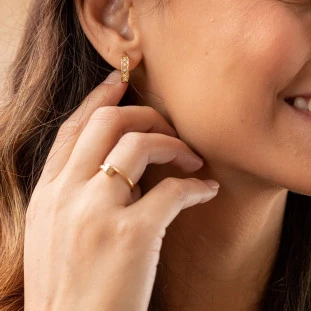 Anel Feminino de Ouro 18k Prego