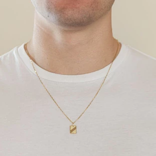 Pingente de Ouro 18k Plaquinha 