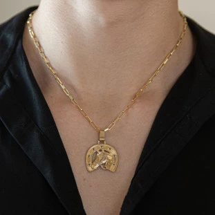 Pingente de Ouro 18k Ferradura