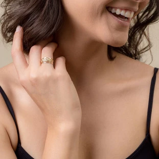 Anel de Ouro Amarelo 18k Bellezza Gialla