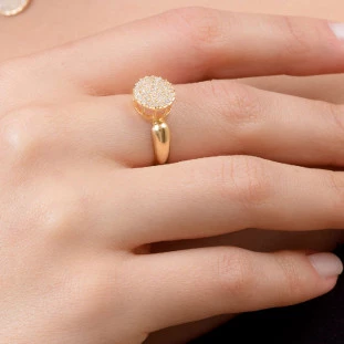 Anel de Ouro 18k Feminino Chuveiro Carineria