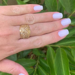Anel de Ouro 18k Feminino Schermo