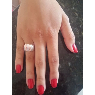 Anel De Ouro 18k Feminino Blanc Rose