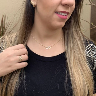 Corrente de Ouro 18k Feminina Infinito