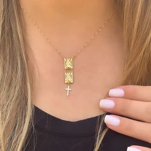 Escapulário Feminino de Ouro 18k