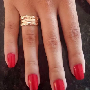Par Aparador em Ouro de Aliança para noivado e casamento Oro Nero 2 peças