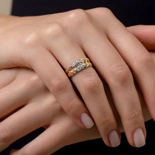 Par Aparador Aliança Scacchi De Ouro 18k Para Noivado E Casamento 2 Peças