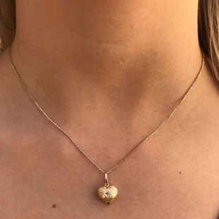 Pingente Coração Médio em Ouro 18k
