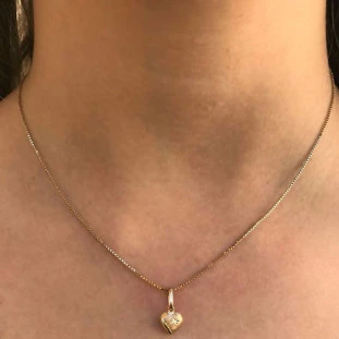 Pingente Coração Pequeno em Ouro 18k