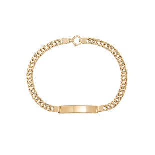 Pulseira de Ouro 18k com Chapa