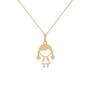 Pingente de Ouro 18k Menina