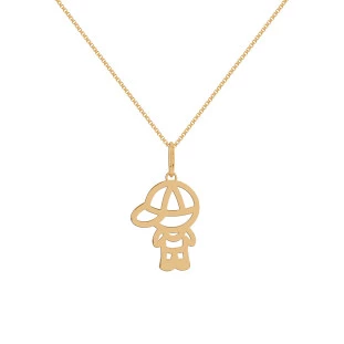 Pingente de Ouro 18k Menino Chapa