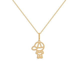 Pingente de Ouro 18k Menino Chapa Pequeno